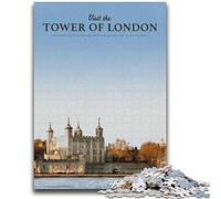 Visita la Torre di Londra Puzzle per adolescenti 1000 pezzi, giocattoli educativi di apprendimento Giochi per famiglie Adatto per la decorazione della scrivania 1000 pezzi (50x75cm)