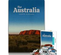 Visita l'Australia Puzzle da 1000 pezzi per regali per adulti, gioco stimolante e gioco per famiglie, ideale come regalo per tutta la famiglia 38x26cm