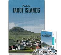 Visita le Isole Faroe Puzzle da 1000 pezzi per adolescenti, regalo, giocattolo educativo intellettuale decomprimente, fantastici regali e giocattoli 50x75cm