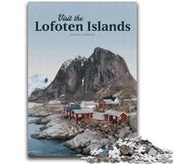 Visita le isole Lofoten Puzzle per adulti 1000 puzzle, giocattoli per l'intrattenimento della famiglia, ideali come regalo per tutta la famiglia 1000 pezzi (26x38cm)