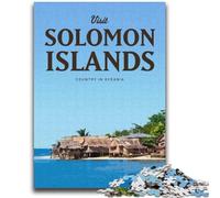 Visita le Isole Salomone Puzzle per adulti e adolescenti Puzzle, giochi educativi Decorazione per la casa Regalo di compleanno, regali, arte murale 2000 pezzi (70x100cm)