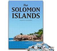 Visita le Isole Salomone Puzzle per adulti Puzzle da 1000 pezzi, giocattolo educativo Giochi divertenti per famiglie Decorazione unica per la casa 1000 pezzi (50x75cm)