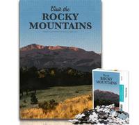 Visita le Montagne Rocciose Puzzle da 1000 pezzi per adolescenti e adulti, giocattoli, giochi educativi, antistress, lista dei desideri con Babbo Natale 50x75cm