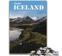 Visita l'Islanda Puzzle da 1000 pezzi per adulti e adolescenti, aiuta il cervello a esercitare i giocattoli avvincenti per coltivare la pazienza Decorazione perfetta 1000 pezzi (50x75cm)