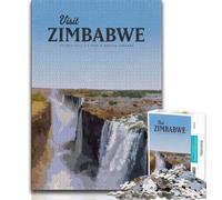 Visita lo Zimbabwe Puzzle da 1000 pezzi per adulti e adolescenti, gioco educativo, sfida, decorazione da parete, regali unici per compleanno e Natale, 75x50cm
