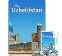 Visita l'Uzbekistan Puzzle per adolescenti, giocattoli di gioco stimolanti Ogni pezzo è unico Gioco stimolante e divertente per tutta la famiglia, 38x26cm