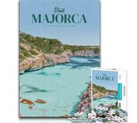 Visita Maiorca Puzzle da 1000 pezzi per adolescenti e adulti, sfida difficile antistress, migliora l'amore tra coppie, 38x26cm