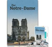 Visita Notre Dame Puzzle per adolescenti Puzzle da 1000 pezzi, aiuta il cervello ad allenarsi Giocattoli avvincenti per coltivare la pazienza Un'opera d'arte 38x26cm