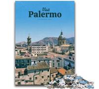 Visita Palermo Puzzle per adulti da 1000 pezzi, giocattolo educativo intellettuale decomprimente, gioco educativo per compleanni, Natale 1000 pezzi (50x75cm)