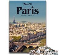Visita Parigi Puzzle per adulti e adolescenti Puzzle, antistress Sfida difficile per la decorazione della casa per 14+ 1000 pezzi (50x75cm)