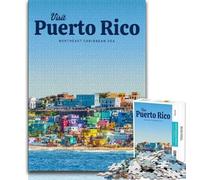 Visita Puerto Rico Puzzle da 1000 pezzi per adulti, regali, aiuta il cervello ad allenarsi, giocattoli avvincenti per coltivare la pazienza, ottimo regalo, 38x26cm