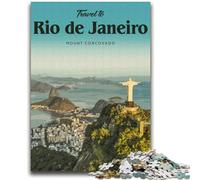 Visita Rio Puzzle per adulti e ragazzi 1000 pezzi, giocattoli, giochi educativi, antistress, lista dei desideri con Babbo Natale 2000 pezzi (70x100cm)