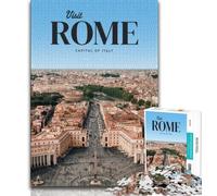 Visita Roma Puzzle per adulti 1000 pezzi, impegnativo da completare ma divertente e umoristico gioco educativo per compleanni 50x75cm
