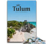 Visita Tulum Puzzle per adulti e adolescenti, aiuta il cervello a esercitare giocattoli avvincenti per coltivare la pazienza Decorazione perfetta 1000 pezzi (50x75cm)