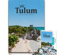 Visita Tulum Puzzle per adulti, per gioco educativo e sfida giocattolo, ideale come regalo per tutta la famiglia 38x26cm