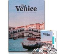 Visita Venezia Puzzle da 1000 pezzi per adolescenti e adulti, giocattoli, giochi educativi, antistress, lista dei desideri con Babbo Natale, 50x75cm