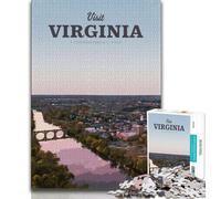 Visita Virginia Jigsaw Puzzle per adulti 1000 pezzi, giocattoli da gioco stimolanti Ogni pezzo è unico Gioco stimolante e divertente per tutta la famiglia, 50x75cm