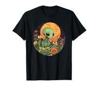 Visitatore alieno in Blooming Cosmic Garden Maglietta