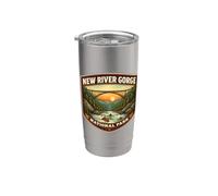 Visitatore del New River Gorge National Park Souvenir West Virginia Bicchiere termico in acciaio inox doppia parete