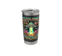 Visitazione dello spazio del fascio del trattore UFO dell'anomalia celeste Bicchiere termico in acciaio inox doppia parete