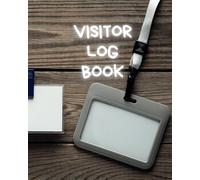 Visitor log book | 8x10 size 100 pages (wood graphic) | date name reason for visit time in out signature | visitor register office guest sign in and out | get**itdone notebook