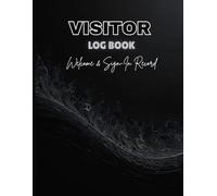 Visitor Log Book - Black Edition | Guest Sign-In & Sign-Out Register | Perfect for Law Firms, Corporate Offices, Hotels, and Executive Settings