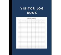 Visitor Log Book for Business - Navy Blue Edition | 8.5 x 11 Inches, 114 Pages: Professional Visitor Register with 3,000+ Entry Spaces - Ideal for Offices, Schools, Clinics, and Corporate Front Desks