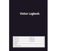 Visitor Logbook - Large Format, Hardcover 8.25 x 11 inches, 120 Pages: Keep Track of Guests, Time In/Out, and Visit Purpose | 120-Page Large Size Log for Any Facility