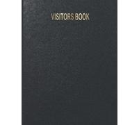 visitors book sign in and out: Visitors book A4 / Visitor Log Book / Visitor Register / Visitor Sign-in Book - 120 Pages, 8.5" x 11" - Black Leather Look