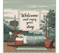 Visitors guest book Welcome Enjoy your stay: Logbook for Vacation Rentals, Airbnb, hotels, Bed and Breakfast, beach house and more