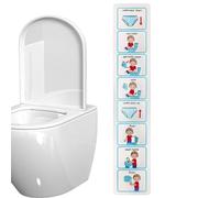 visivo per imparare ad andare in bagno - Schede visive per imparare ad andare in bagno | Adesivo grafico di monitoraggio del WC, strumento visivo di allenamento per il bagno