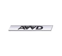 VISIYUBL 3D ABS Argento Nero AWD Logo Emblema Car Rear Trunk Badge Decal Fit for Jaguar XE XJL F-Pace AWD Adesivo Auto Styling Accessori(Silver)