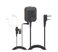 VISIYUBL Adatto for Baofeng AR-152 Altoparlante remoto tattico Microfono Volume Regolabile Adatto for Baofeng AR-152 UV-5R UV-S9 Plus Walkie Talkie Radio bidirezionale(Black ADD Headset)