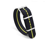 VISIYUBL Cinturino Nylon NATO PREMIUM PREMIUM COLTELT COLLEGERBBAND 20MM 22M Sport militari Sport da polso Sostituzione Accessori Adatto for Tudor(Black-yellow-black,22mm)