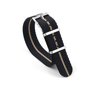 VISIYUBL Cinturino Nylon NATO PREMIUM PREMIUM COLTELT COLLEGERBBAND 20MM 22M Sport militari Sport da polso Sostituzione Accessori Adatto for Tudor(Black-khaki-black,20mm)