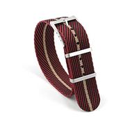 VISIYUBL Cinturino Nylon NATO PREMIUM PREMIUM COLTELT COLLEGERBBAND 20MM 22M Sport militari Sport da polso Sostituzione Accessori Adatto for Tudor(Red-khaki-red,22mm)