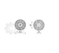 Frizione, ventola del radiatore HIGHWAY AUTOMOTIVE per LK/LN2 3.97 1984-1990