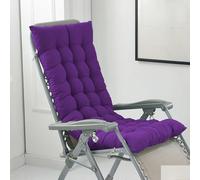 VisLarsc Cuscino per sedie a sdraio, resistente, morbido, in tinta unita, per sedie da giardino, comodo, per sedia a dondolo, con corda per legare (confezione da 1 cuscino) (viola, 2, 180 x 55 cm)