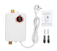Vislone Scaldabagno Istantaneo 3000W 220V Bianco Mini Scaldabagno Istantaneo Senza Serbatoio Bagno Cucina Lavaggio con Display Digitale della Temperatura per Camper Cucina Bagno