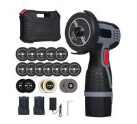 Vislone Smerigliatrice angolare brushless 17000 giri/min, smerigliatrice angolare senza fili, mini smerigliatrice angolare da 16,8 V, 2 x 2000 mAh per tagliare mattoni lucidati, legno, pietra, acciaio