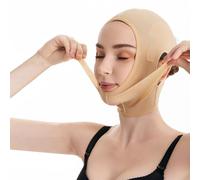Viso Che Dimagrisce La Cinghia Del Mento Indumento Di Compressione Lipo Post V-Line Maschera Di Sollevamento, Viso Cintura Di Tonificazione (beige, Nero)(Skin color,S)