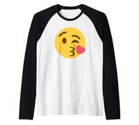 Viso Che soffia Un Bacio Maglia con Maniche Raglan