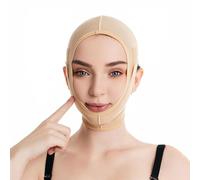 Viso Cintura Tonificante V-forma Liposuzione Post-Op Fascia Riutilizzabile Mento Collo Copertura Cinghia(Skin color,L)