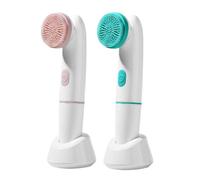 Viso Cleansing Brush, Ultrasonic Face Scrubber, impermeabile vibratore massaggiatore a doppia spazzola ricaricabile Skin Care Tool ideale per uomini e donne, 6,3 x 1,18 pollici