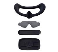 Viso cuscino Copriobiettivo Set per DJI AVATA2 OCCHIALI 3 morbida schiuma Maschera per gli occhi fronte posteriore del cervello di protezione Pad (Black Mask + Protective Cover + Protective Pad)