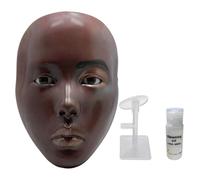 Viso Full Face Beauty Training Viso in Silicone, Modello di Pratica Trucco per Sopracciglia Modellamento Occhi e Labbra Design Lavoro Cosmetologia Pratica Beauty Training Testa Silicone Modello Trucco
