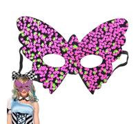 Viso in maschera - Design con paillettes luccicanti a forma di farfalla, decorazione per il viso da donna, costume da spettacolo teatrale a forma di mezza farfalla per cosplay