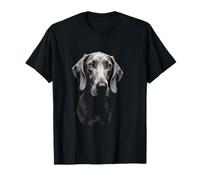Viso Weimaraner Cane Weimaraner Nero Maglietta