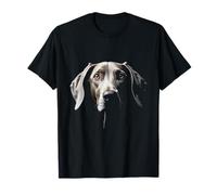 Viso Weimaraner Cane Weimaraner Nero Maglietta