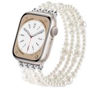 VISOOM Braccialetto con perline compatibile con Apple Watch Band 38/40/41/42 mm da donna, Apple iWatch Serie 11 10 9 8 7 SE 6 5 4 3 2 1 bande elegante e alla moda carino fatto a mano elastico iWatch